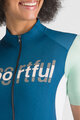SPORTFUL Cyklistický dres s krátkym rukávom - SUPERGIARA LOGO W - modrá/zelená