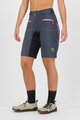 KARPOS Cyklistické nohavice krátke bez trakov - BALLISTIC EVO W - modrá/čierna