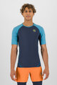 KARPOS Cyklistické tričko s krátkym rukávom - LAVAREDO - čierna/modrá