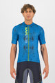 KARPOS Cyklistický dres s krátkym rukávom - VAL VIOLA - modrá/zelená