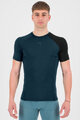 KARPOS Cyklistické tričko s krátkym rukávom - DINAMICO MERINO 130 - modrá/čierna