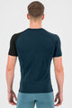 KARPOS Cyklistické tričko s krátkym rukávom - DINAMICO MERINO 130 - modrá/čierna
