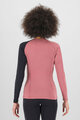 KARPOS Cyklistické tričko s dlhým rukávom - DINAMICO MERINO 130 W - ružová/čierna