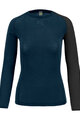 KARPOS Cyklistické tričko s dlhým rukávom - DINAMICO MERINO 130 W - modrá/čierna