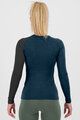 KARPOS Cyklistické tričko s dlhým rukávom - DINAMICO MERINO 130 W - modrá/čierna