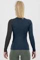 KARPOS Cyklistické tričko s dlhým rukávom - DINAMICO MERINO 130 W - modrá/čierna