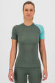 KARPOS Cyklistické tričko s krátkym rukávom - DINAMICO MERINO 130 W - zelená