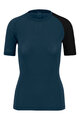 KARPOS Cyklistické tričko s krátkym rukávom - DINAMICO MERINO 130 W - modrá/čierna