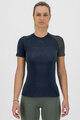 KARPOS Cyklistické tričko s krátkym rukávom - DINAMICO MERINO 130 W - modrá/čierna