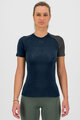 KARPOS Cyklistické tričko s krátkym rukávom - DINAMICO MERINO 130 W - modrá/čierna