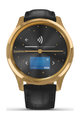 GARMIN smart hodinky - VIVOMOVE LUXE 24K GOLD - čierna/zlatá