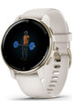 GARMIN smart hodinky - VENU 2 PLUS - ivory/zlatá