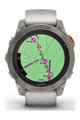 GARMIN smart hodinky - FENIX 7 PRO SAPPHIRE SOLAR - šedá/oranžová