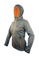 HAVEN Cyklistická zateplená bunda - THERMOTEC WOMEN - šedá/oranžová