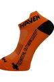 HAVEN Cyklistické ponožky členkové - SNAKE SILVER NEO 2PAK - oranžová/čierna