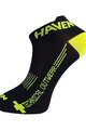 HAVEN Cyklistické ponožky členkové - SNAKE SILVER NEO 2PAK - čierna/žltá