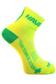 HAVEN Cyklistické ponožky klasické - LITE SILVER NEO 2PAK - žltá/zelená