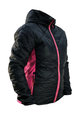 HAVEN Cyklistická zateplená bunda - THERMAL - čierna/ružová