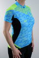 HAVEN Cyklistický dres s krátkym rukávom - SINGLETRAIL WOMEN - modrá/zelená