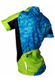 HAVEN Cyklistický dres s krátkym rukávom - SINGLETRAIL KID - modrá/zelená