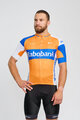 BONAVELO Cyklistický dres s krátkym rukávom - RABOBANK - oranžová/modrá