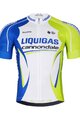BONAVELO Cyklistický dres s krátkym rukávom - LIQUIGAS CANNONDALE - modrá/zelená/biela