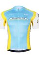 BONAVELO Cyklistický dres s krátkym rukávom - ASTANA - žltá/tyrkysová