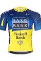BONAVELO Cyklistický dres s krátkym rukávom - SAXO BANK TINKOFF - modrá/žltá