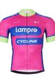 BONAVELO Cyklistický dres s krátkym rukávom - LAMPRE - ružová/modrá