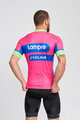 BONAVELO Cyklistický dres s krátkym rukávom - LAMPRE - ružová/modrá