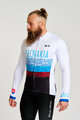 BONAVELO Cyklistický dres s dlhým rukávom zimný - SLOVAKIA WINTER - biela/viacfarebná
