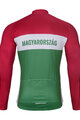 BONAVELO Cyklistická zateplená bunda - HUNGARY WINTER - červená/zelená