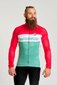 BONAVELO Cyklistický dres s dlhým rukávom zimný - HUNGARY WINTER - červená/zelená