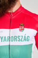 BONAVELO Cyklistický dres s dlhým rukávom zimný - HUNGARY WINTER - červená/zelená