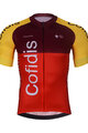 BONAVELO Cyklistický dres s krátkym rukávom - COFIDIS 2025 - červená/žltá