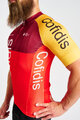 BONAVELO Cyklistický dres s krátkym rukávom - COFIDIS 2025 - červená/žltá