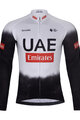 BONAVELO Cyklistický dres s dlhým rukávom zimný - UAE 2025 WINTER - biela/čierna