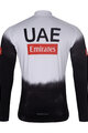 BONAVELO Cyklistický dres s dlhým rukávom zimný - UAE 2025 WINTER - biela/čierna