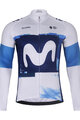 BONAVELO Cyklistický dres s dlhým rukávom zimný - MOVISTAR 2025 WINTER  - biela/modrá