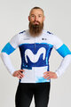 BONAVELO Cyklistický dres s dlhým rukávom zimný - MOVISTAR 2025 WINTER  - biela/modrá
