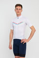 HOLOKOLO Cyklistický dres s krátkym rukávom - LEVEL UP - biela