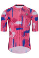 HOLOKOLO Cyklistický dres s krátkym rukávom - STROKES - ružová/modrá