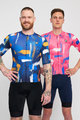 HOLOKOLO Cyklistický dres s krátkym rukávom - STROKES - ružová/modrá
