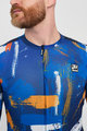 HOLOKOLO Cyklistický dres s krátkym rukávom - STROKES - oranžová/modrá