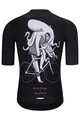 HOLOKOLO Cyklistický dres s krátkym rukávom - OCTOPUS - čierna/biela