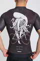 HOLOKOLO Cyklistický dres s krátkym rukávom - OCTOPUS - biela/čierna