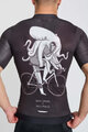 HOLOKOLO Cyklistický dres s krátkym rukávom - OCTOPUS - čierna/biela