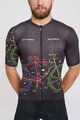 HOLOKOLO Cyklistický dres s krátkym rukávom - MAAPPI DARK - viacfarebná/čierna