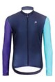 HOLOKOLO Cyklistický dres s dlhým rukávom zimný - PERFORMANCE WINTER - fialová/zelená