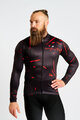 HOLOKOLO Cyklistický dres s dlhým rukávom zimný - PASSION WINTER - čierna/červená